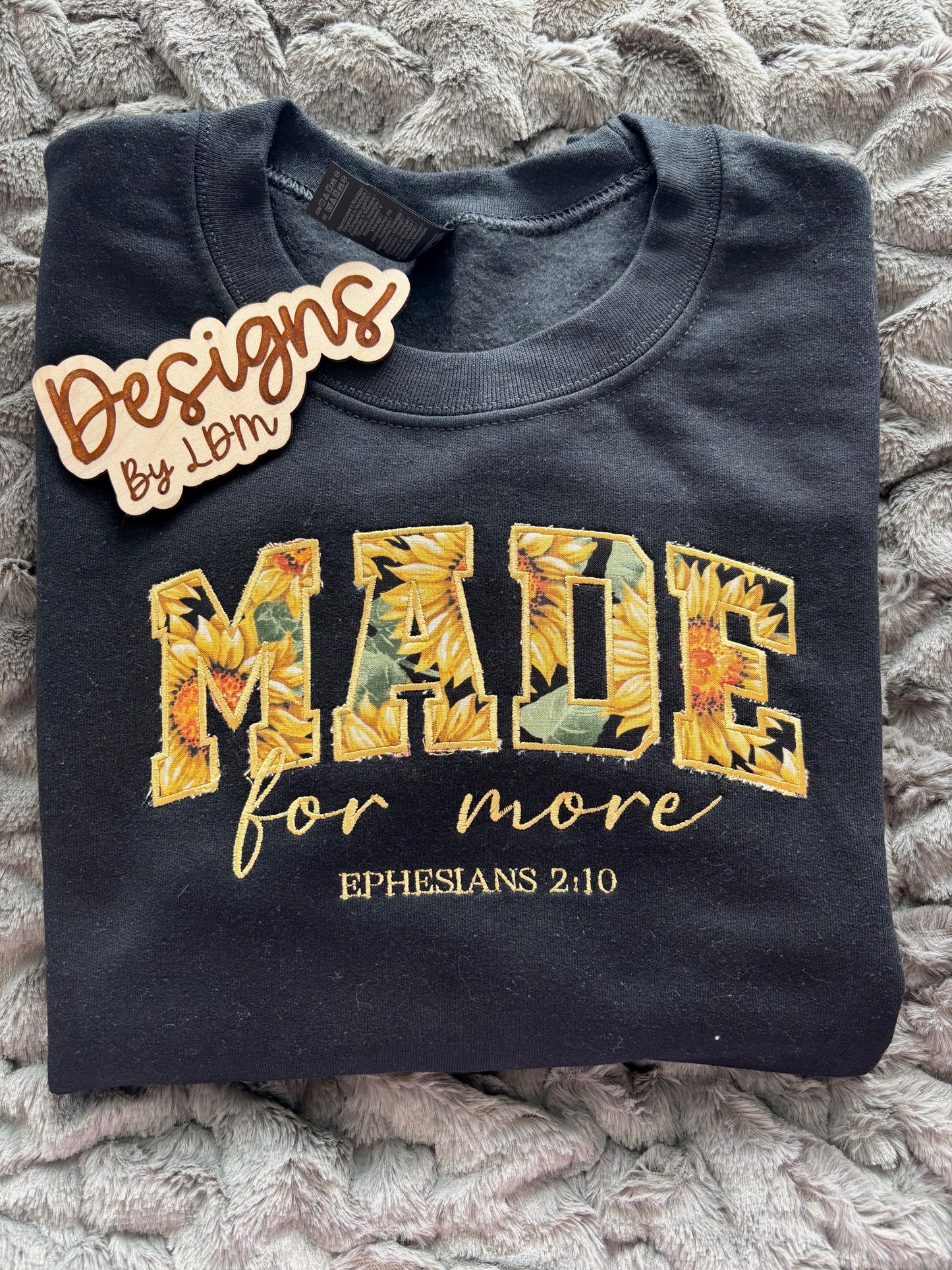 Made for More raggy applique