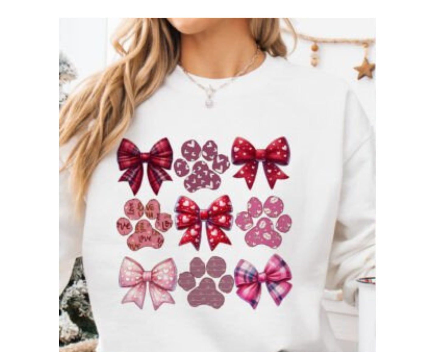 Valentine coquette with hearts and paws