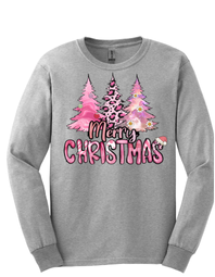 Merry Christmas pink trees