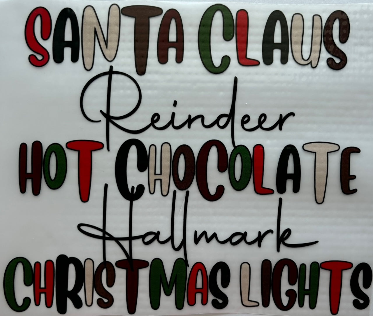 Santa Claus Reindeer Hot Chocolate Hallmark Christmas Lights