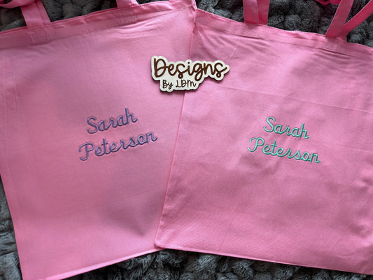 Tote bags w/first & last name or Monogram
