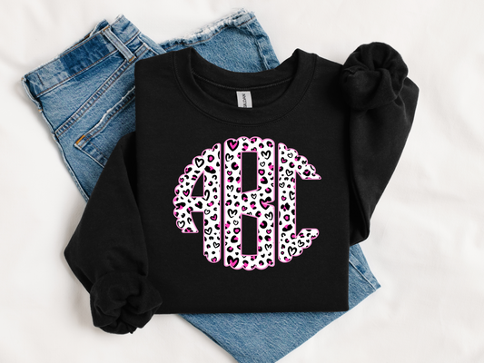 Heart Cheeta Bow Monogram