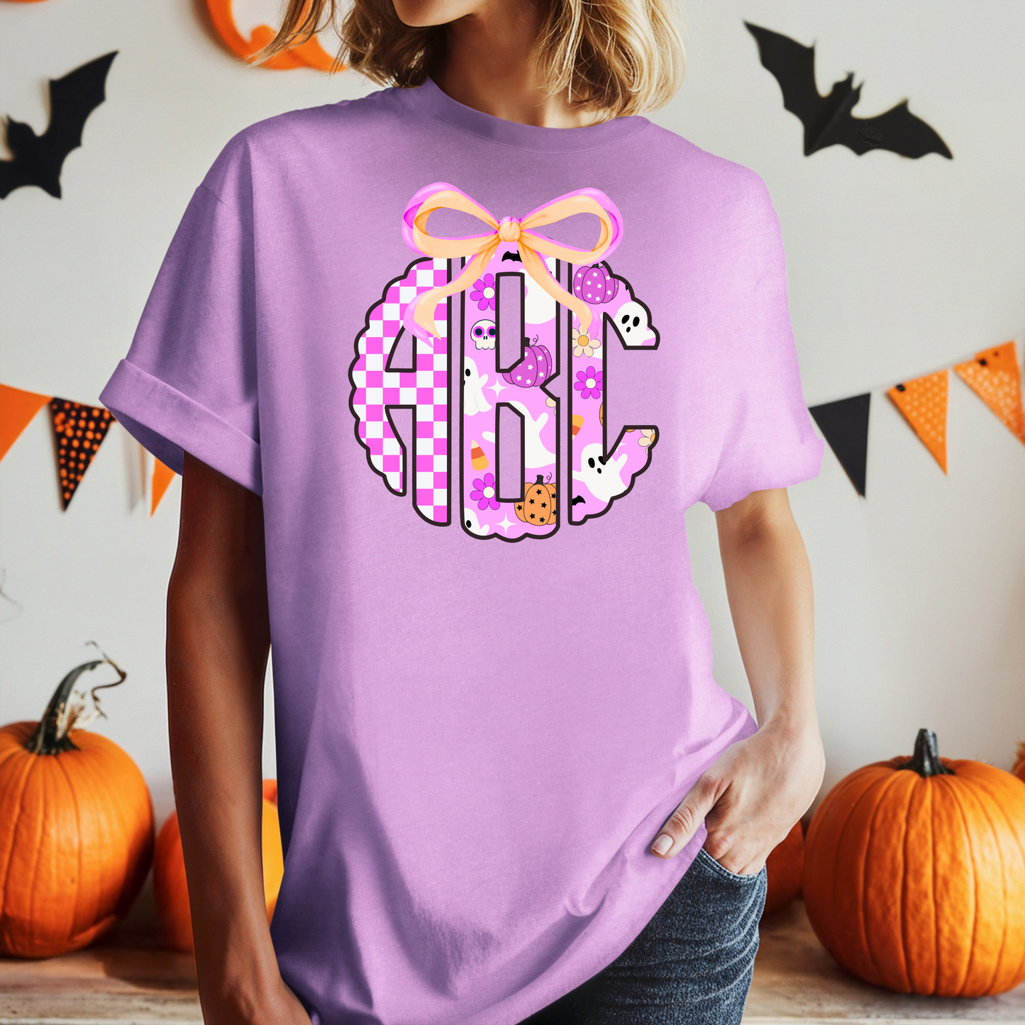 Halloween Scalloped Monogram